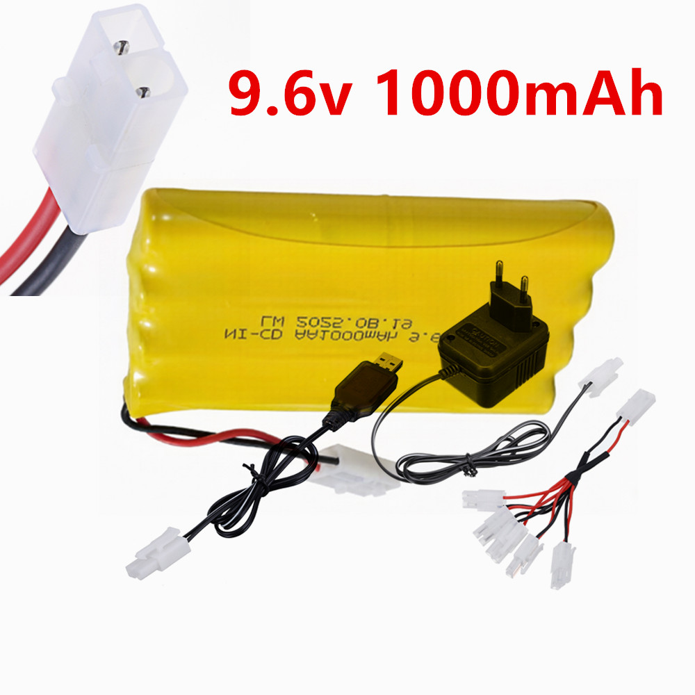 Rc Hobby Kit - Batteria Ricaricabile Ni-CD AA 9.6v 1000mAh